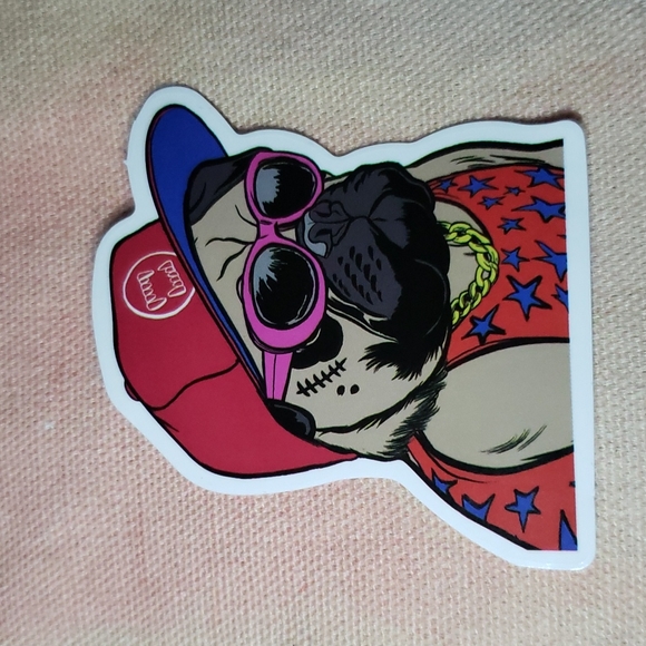 (K) Gangsta Pug Dog Sticker Doggie Dog Mom Puppy - Picture 5 of 5